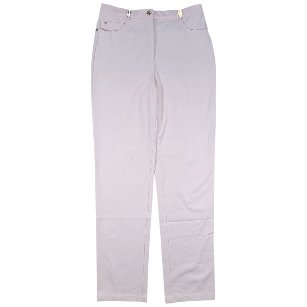 St John Sport Pants Women 8 Light Pink Straight Leg Business Casual Stretch Tall